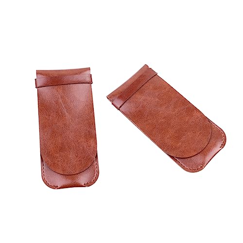 DIYEAH 1stk Stiftetui Aus Leder Kreidebeutel Besteckhalter Handgefertigtes Federmäppchen Klarer Kosmetischer Tasche Kopfhörer Make -up -bürstenhalter Aufbewahrungstasche Für Stifte von DIYEAH