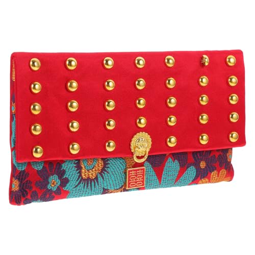 DIYEAH 1stück Fünf Glückszeichen Rot Umschlag Festliche Geldtasche Für Neujahr Und Hochzeiten Stoffverpackung Für Geld Und Karten Dekorative Geschenkverpackung von DIYEAH