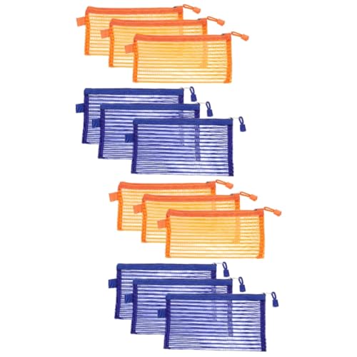 DIYEAH 2 Sätze Aktentasche Mit Reißverschluss Durchsichtige Tasche Reißverschlusstasche Aus Netzgewebe Durchsichtige Papiertasche Aktentasche Mit Reißverschluss 6 Stück * 2 von DIYEAH