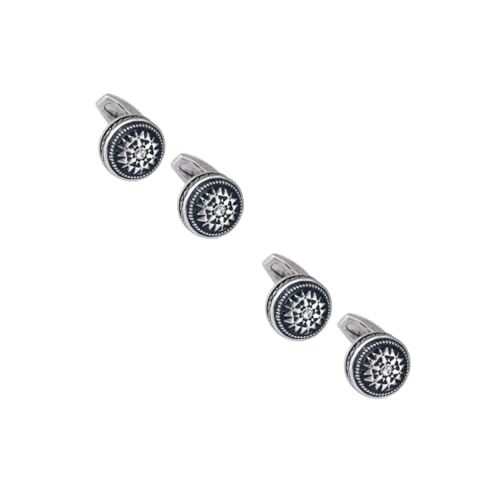 DIYEAH 2 Sätze Diamant-manschettenknöpfe Uhr-anstecknadel Kragen Smokinghemd Mann Zubehör Hemdknöpfe Cuffups Hemd-knöpfe Hemd Ärmelschnalle Ärmelmanschettennägel Kupfer Black 2 Stück * 2 von DIYEAH