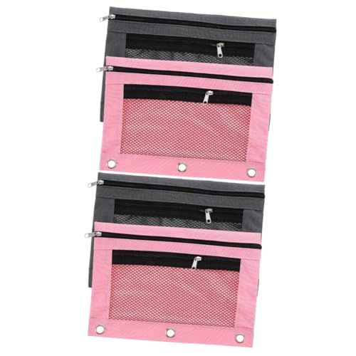 DIYEAH 2 Sätze Doppelschichtstiftbeutel Federmäppchen Büroartikel Egeld Briefsiegel Loseblatt-bleistifttasche Farbstiftkoffer Blinder Dokumententasche Aktentasche Oxford-Stoff 2 Stück * 2 von DIYEAH