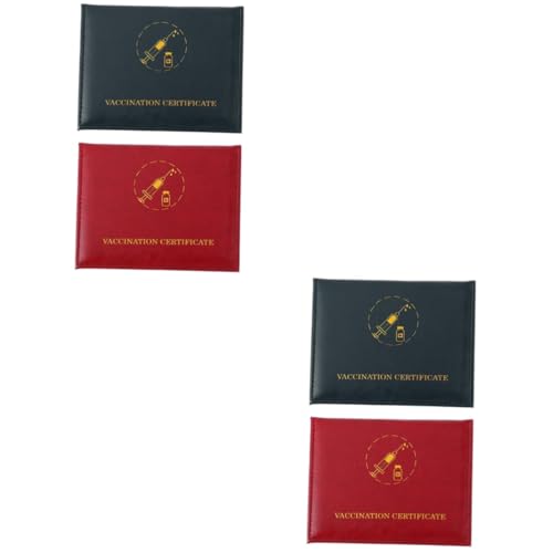 DIYEAH 2 Sätze Impfkarten-Set Id-Karten-Schutz Kreditkarteninhaber Abdeckung Für Impfkarten Halter Für Kartenfächer Abdeckungen Für Kartensteckplätze Pu-Leder 2 Stück * 2 von DIYEAH