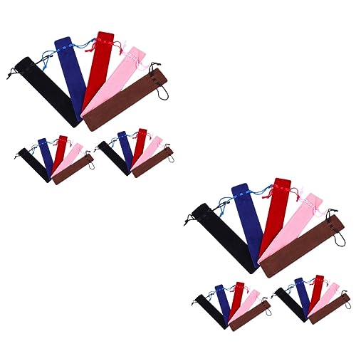 DIYEAH 2 Sätze Mäppchen Schreibwaren Organizer Geschenksäckchen Geschenktüten Stiftmappe Pen Pouch Stifttaschen Für Studenten Büro Stiftabdeckungen Stiftschutztaschen Flanell 15 Stück * 2 von DIYEAH