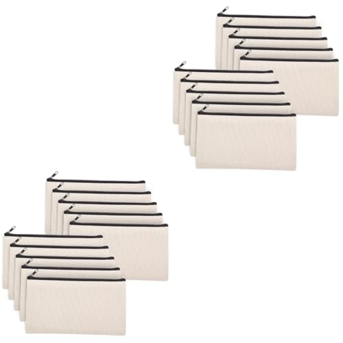 DIYEAH 2 Sätze Sublimationsfedermäppchen Wäschesack Stofftaschen Storage Pockets Storage Bags Aufbewahrungstasche Für Sublimationskosmetik Sublimation Leere Make-up-Taschen 10 Stück * 2 von DIYEAH