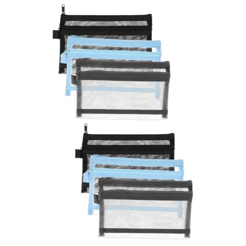 DIYEAH 2 Sätze Tasche Aus Nylonnetz Mesh-stifttasche Makeup Tasche Abteil Federmäppchen Multi Aufbewahrungssack Storage Pockets Stiftorganisator Bleistiftbehälter 3 Stück * 2 von DIYEAH