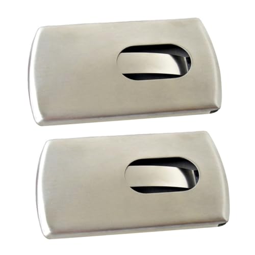 DIYEAH 2 Stck. Business-Halter Leder visitenkarten Halterung Name Card Holder Business Card Holder Organizer case Name Card Organizer Brieftasche Geschäftsfall Namensträger Silver von DIYEAH