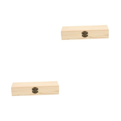 DIYEAH 2 Stck. Schreibwaren-Box Storage Boxes aufbwahrungs-Box stauboxen stylofon verstauungsboxen Karton Zinn praktische Schreibmappe Aufbewahrungsbehälter für Stifte hölzern Khaki von DIYEAH