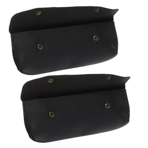 DIYEAH 2 Stück Kompakter Kosmetik Pinselhalter aus Leder Kleine Reise Make Up Tasche Rechteckige Stifttasche Multifunktionaler Organizer für Lippenstift und Pinsel Teiliges Schwarz von DIYEAH