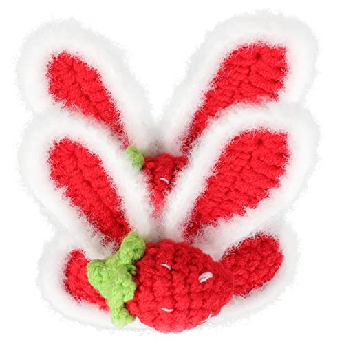 DIYEAH 2 Stück Teiliges Hasenohren Haarspangen Handgestrickt Weiche Kaninchen Ohr Haarklammern für Mädchen Langlebig Bequem Fest Haltend für Party Geburtstag Alltag von DIYEAH