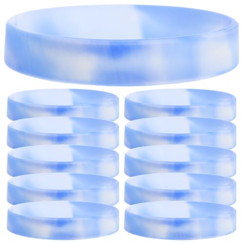 DIYEAH 20 Stück Silikon-ID-Armbänder: Gummiarmbänder, blanke Armbänder für Erwachsene und Kinder, Sportveranstaltungen, Partygeschenke von DIYEAH