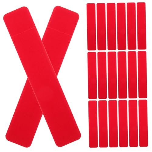 DIYEAH 20 Stück Stiftabdeckung Schutzschutzabdeckung Brunnen Tasche Füller Schlüssel Etui Geschenktüten für Füllfederhalter Geschenktüten für Stifte PVC-Beflockung rot von DIYEAH