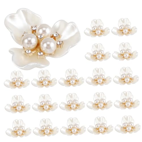 DIYEAH 20stücke Hochwertige Rosen-kopfbedeckungen Mit Kunstperlen Für Damen Und Mädchen Diy-haar-requisiten Aus Legierung von DIYEAH