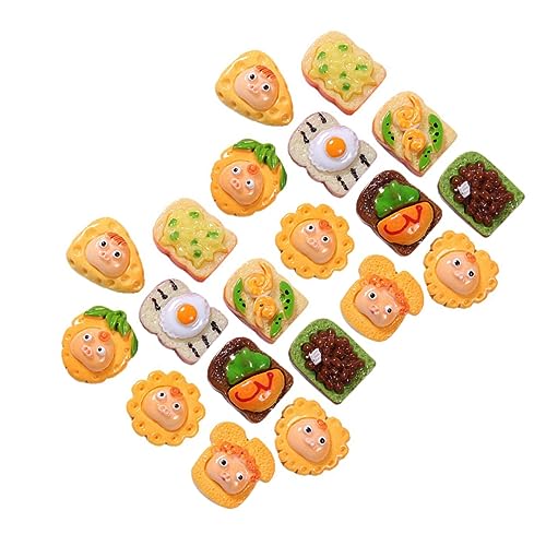 DIYEAH 20stücke Flatback Harz Brot Keks Charms Für Handyhülle Haarspange Bastelbedarf Diy Schmuck Anhänger Hobby Handarbeiten von DIYEAH