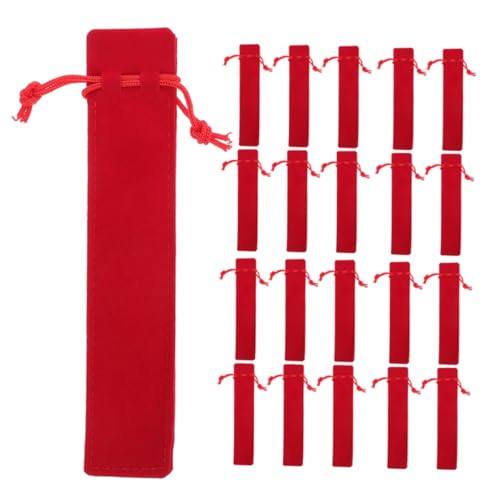 DIYEAH 25 Stück Samt-stiftebeutel Mit Kordelzug, Einzelne Stifttasche, Kleines Etui, Bleistiftbeutel Zum Schutz Der Aufbewahrung Von Schreibwaren Im Büro Und in Der Schule von DIYEAH