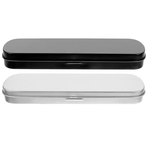 DIYEAH Bleistiftbox- Aus Metall Großes Schreibwaren-stifteetui 2er-Pack Aufbewahrungsbox Für Schreibwaren Aus Metall Für Das Büro von DIYEAH