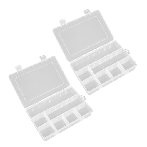 DIYEAH 2Er-Packung Schreibwaren-Box Hartes Federmäppchen Behälter für Aquarellstifte schüleretui schreibwaren Organizer Pin-Box Stiftetui aus Kunststoff Bleistiftbehälter Plastik Weiß von DIYEAH
