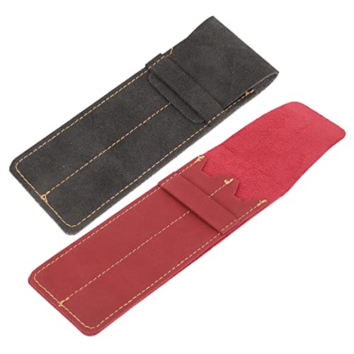 DIYEAH 2stücke Leder-stifthülle Für Zwei Stifte Stiftschutzhülle Aus Hochwertigem Leder Platz Für Stifte Und Kugelschreiber Kleine Und Leichte Stifttasche Zum Mitnehmen von DIYEAH