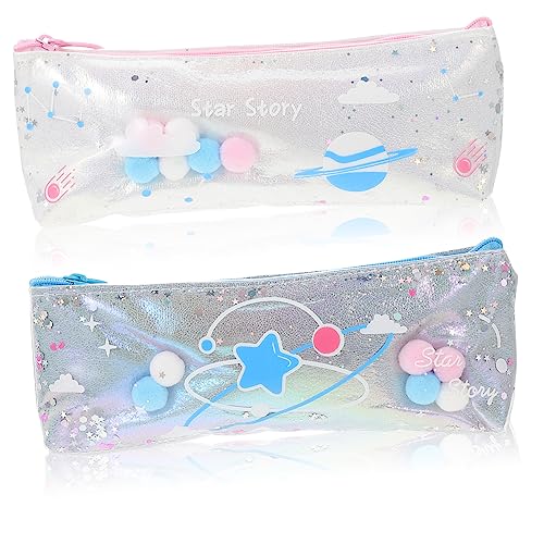 DIYEAH 2stücke Wasserdichter Schüler Federmäppchen Mit Kreativen Mustern Langlebige Aufbewahrungstasche Für Stifte Vielseitiger Organizer Für Schule Und Büro von DIYEAH