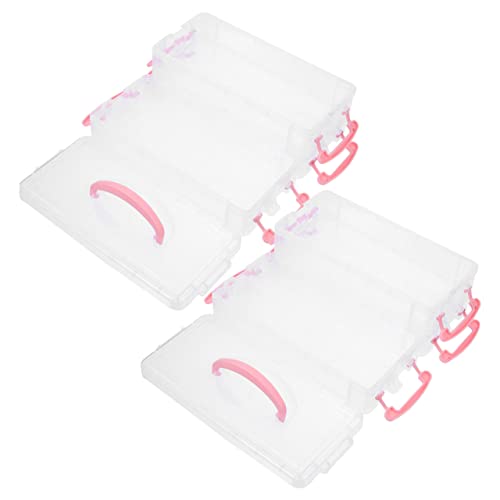 DIYEAH 2Stücke Stapelbare Lagige Stifteboxen Abnehmbarer Organizer für Buntstifte Stifte und Lineale für Schreibtisch und Rucksackorganisation von DIYEAH