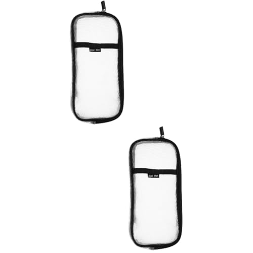 DIYEAH 2st Multifunktions-bleistifttasche Federmäppchen Reißverschlusstasche Stifttasche Klar Stiftorganisator Make-up-Kosmetiktasche Durchsichtige Bleistifttasche Aktentasche Black von DIYEAH