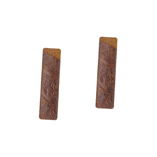 DIYEAH 2stücke Lederne Stiftetasche Handgefertigte Vintage Stift Und Schreibutensilien- Für Schule Und Büro Praktischer Organizer Kaffee-braun Für Schüler Und Büroangestellte von DIYEAH
