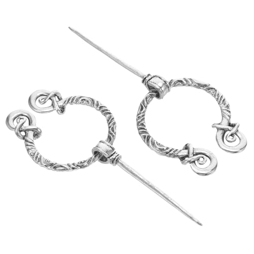 DIYEAH 2stücke Metall-gürtelverschluss Wikinger-brosche Schalclips Umhangclip Umhangverschlussnadel Für Damen Wikinger-kleiderverschlüsse Kleiderumhangnadel Gothic-schalnadel Antiker von DIYEAH