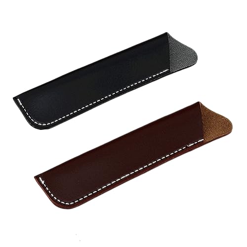 DIYEAH 2stücke Stifteschutz Aus Pu-Leder Federmäppchen Für Schule Und Büro Platz Für Ausweise Stifte Karten Wasserabweisend Robust Modisch von DIYEAH