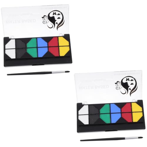 DIYEAH 2stücke Wasserlösliche Gesicht Und Körperfarbe Farben Masquerade Pigmente Für Halloween Cosplay Und Partyschminke Schnell Trocknend Und Einfach Aufzutragen von DIYEAH