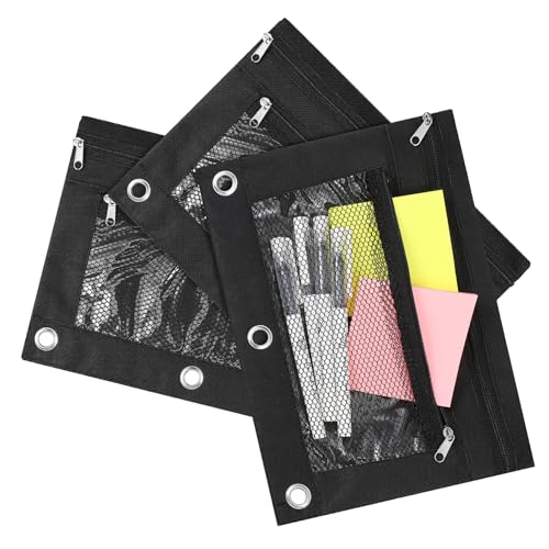 DIYEAH 3stücke Federtasche Mit Reißverschluss Mesh Stifthalter Kleine Netztaschen Für Schreibwaren Make-up-Tasche Federmäppchen Aus Oxford-Stoff von DIYEAH