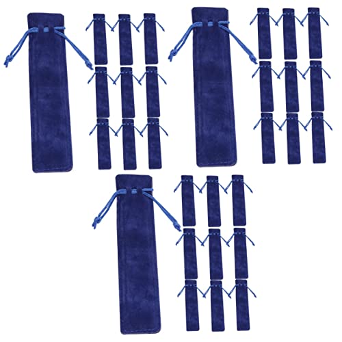 DIYEAH 3 Sätze Federmäppchen Aus Flanell Mit Kordelzug Tasche Für Stift Stifttaschen Stiftbeutel Weiche Einzelstifthülle Stifthaltertaschen Stiftverpackungsbeutel Blue 20 Stück * 3 von DIYEAH