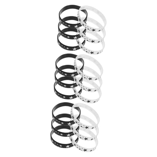 DIYEAH 3 Sätze Teiliges Silikon Handgelenkband Mit Sternenmuster Dehnbare Silikonarmbänder Für Diy Accessoires Für Partys Und Veranstaltungen Elastisch Und Hautfreundlich 6 Stücke * 3 von DIYEAH