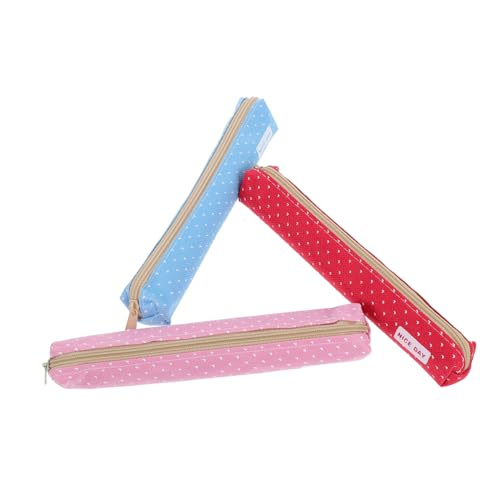 DIYEAH 3stücke Süßes Federmäppchen Aus Canvas Für Schule Ästhetisches Design Für Mädchen Und Teenager Großzügiger Stauraum Für Schreibwaren Und Kleine Utensilien Leicht Und von DIYEAH