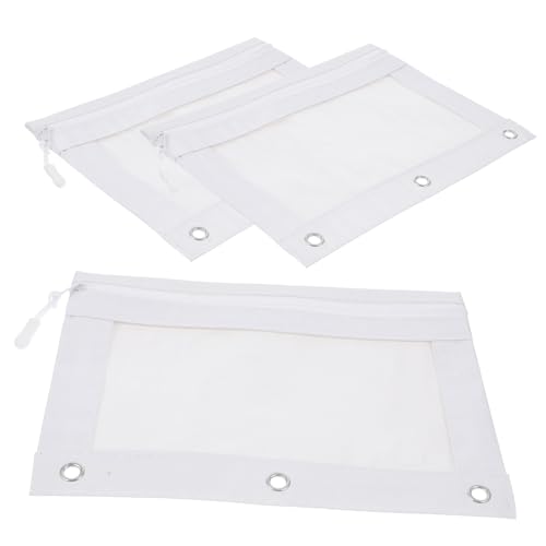 DIYEAH 3 Stück Teiliges Transparenter Binder mit Glattem Reißverschluss und Großem Fassungsvermögen für Schule und Reisen Organisieren von Dokumenten und Schreibutensilien von DIYEAH