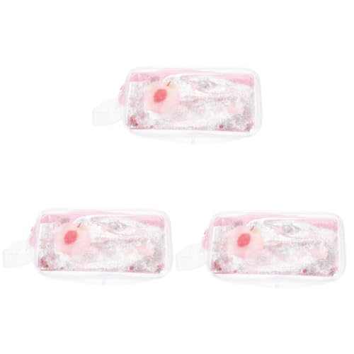 DIYEAH 3 Stück Tragbare Bleistifttasche Vakuum Münze Löschbare Gelstifte Zinn Kleine Schreibwarentasche Mini-schminktasche Deckel Cool Make-up-Tasche Federmäppchen Mini-Kosmetiktasche PVC von DIYEAH