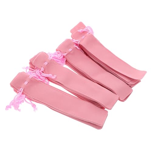 DIYEAH 35 Stück Federmäppchen Mit Kordelzug Stifthalter Mit Kordelzug Tragbares Stiftetui Markierungsstiftbeutel Weiche Bleistiftkoffer Halter Für Stifthüllen Stiftbehälter Flanell Rosa von DIYEAH