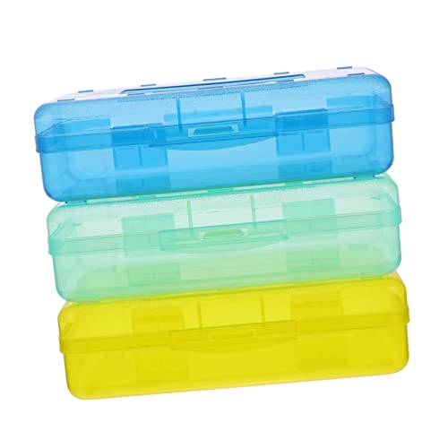DIYEAH Ästhetische Federmäppchen für Büro und Schule Stiftebox Aus Kunststoff Leichtes Schreibwarenetui für Schüler von DIYEAH