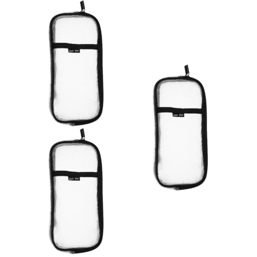 DIYEAH 3st Ästhetische Stifttasche Multifunktions-bleistifttasche Netzbeutel Make-up-Kosmetiktasche Schreibwarentasche Federmäppchen Mit Reißverschluss Federmäppchen Masse Black von DIYEAH