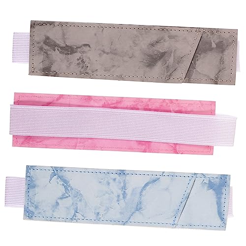 DIYEAH 3-teiliges Stiftetui Mit Elastischem Band Für Notebooks Stifthülle Aus Leder Mit Kratzhalter Multifunktions-stiftetasche von DIYEAH