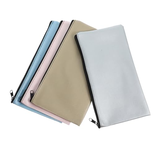 DIYEAH 4 Stück Aufbewahrungstasche erhalten Geldtasche geldbörse Brieftasche mit Geldumschlag Geldbeutel mit Reißverschluss für Bargeld geldsparende Umschläge Geldbeutel für Bargeld Pu von DIYEAH