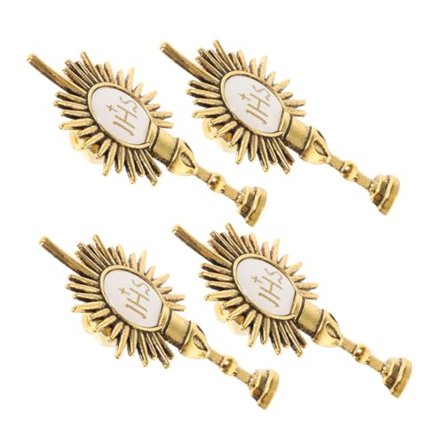 DIYEAH 4stücke Katholische Rucksackbrosche Goldener Kelch Anstecknadel Religiöse Schalnadel Zur Erstkommunion Brustnadel Hutnadel Mit Heiligem Kelch Für Mädchen Jungen von DIYEAH