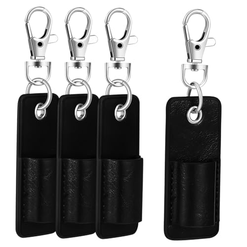 DIYEAH 4 Stück Lanyard Stiftehalter aus PU Praktische Stifthalter für Lanyard Vielseitig Einsetzbar Büro Schule und Veranstaltungen Schützt und Organisiert Ihre Stifte von DIYEAH