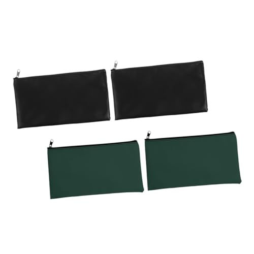 DIYEAH 4 Stück Reißverschluss Geldtasche für Scheine Münzen und Einzahlungsbelege Stilvolle Aufbewahrung für Geschäftliche Nutzung von DIYEAH