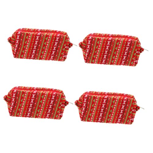 DIYEAH 4 Stück gestricktes Federmäppchen Beutel Make-up-Reisetasche Taschen Makeuo-Tasche Storage Bags Kosmetiktasche makeupbag großes Federmäppchen für Mädchen tragbare Kulturtasche Garn von DIYEAH
