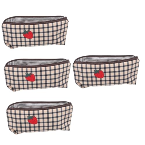 DIYEAH 4 Teiliges Federmäppchen Organizer Rosa Beutel Aufbewahrung Federmäppchen Für Mädchen Und Frauen Reißverschluss Design Federmäppchen Federtasche Groß Niedlich von DIYEAH