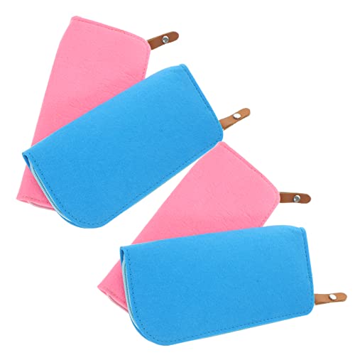 DIYEAH 4Stücke Portable Felt Pencil Case with Zipper Cute Stationery Organizer for Students and Artists for Storing Pens Coins and Small Items and von DIYEAH