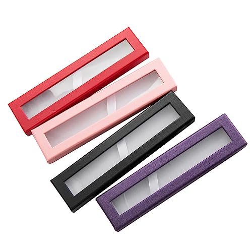 DIYEAH 4stücke Stift-aufbewahrungsbox Aus Papier Mit Öffnungsfenster Für Stift-geschenkbox Und Robust Und Langlebig von DIYEAH