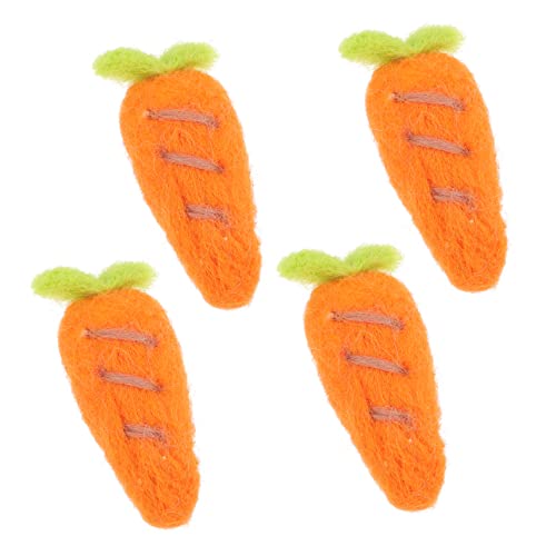 DIYEAH 4stücke Filz Karotten Ornament Diy Bastelzubehör Osterdeko Filzarbeiten Heimwerken Spielzeug von DIYEAH