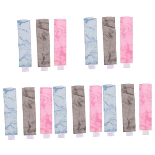 DIYEAH 15stücke Teiliges Elastischer Stifthalter Für Notizbuch Pu-Material Wiederverwendbar Praktische Stiftschlaufe Marmorfarben Für Schule Büro Und von DIYEAH
