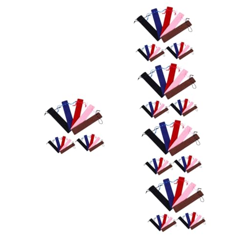 DIYEAH 5 Sätze Mäppchen Schreibwaren Organizer Geschenksäckchen Federmape Kalemlik Geschenksack Tasche Beutel Klein Kordelstring Stiftbehälter Einzelner Stifthalter Flanell 15 Stück * 5 von DIYEAH