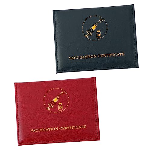 DIYEAH 5 Sätze Pu Impfkarte Schutzhülle Strapazierfähige Kartenhalter Für Sicheren Schutz Ihrer Impf Und Kreditkarten Rotbraun Dunkelgrün 2 Stücke * 5 von DIYEAH